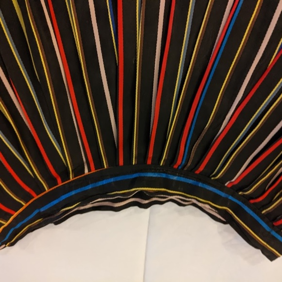 Very Full Striped Taffeta Party Skirt - Picture 2 of 4